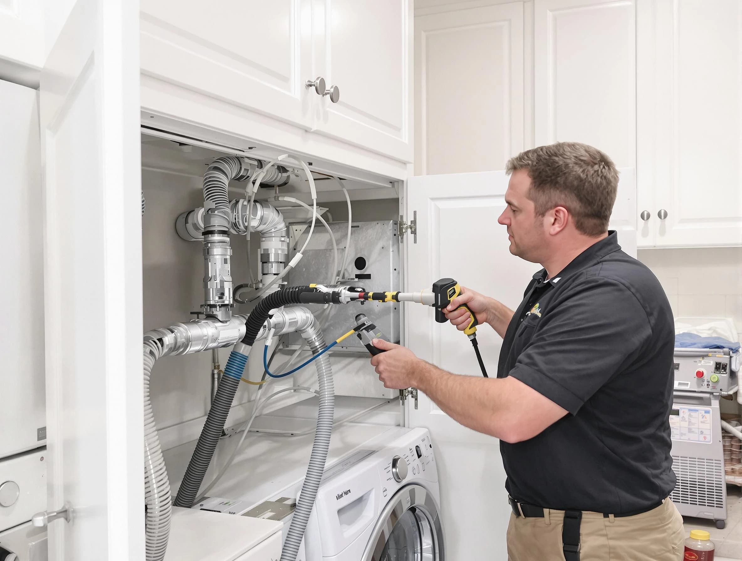 El Cerro Mission Dryer Vent Cleaning professional removing severe blockage from a clogged dryer vent in El Cerro Mission
